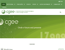 Tablet Screenshot of cgee.org.br